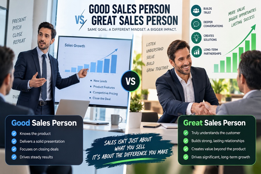 good sales person vs great sales person