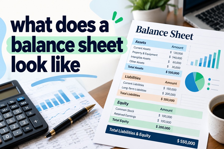 what does a balance sheet look like